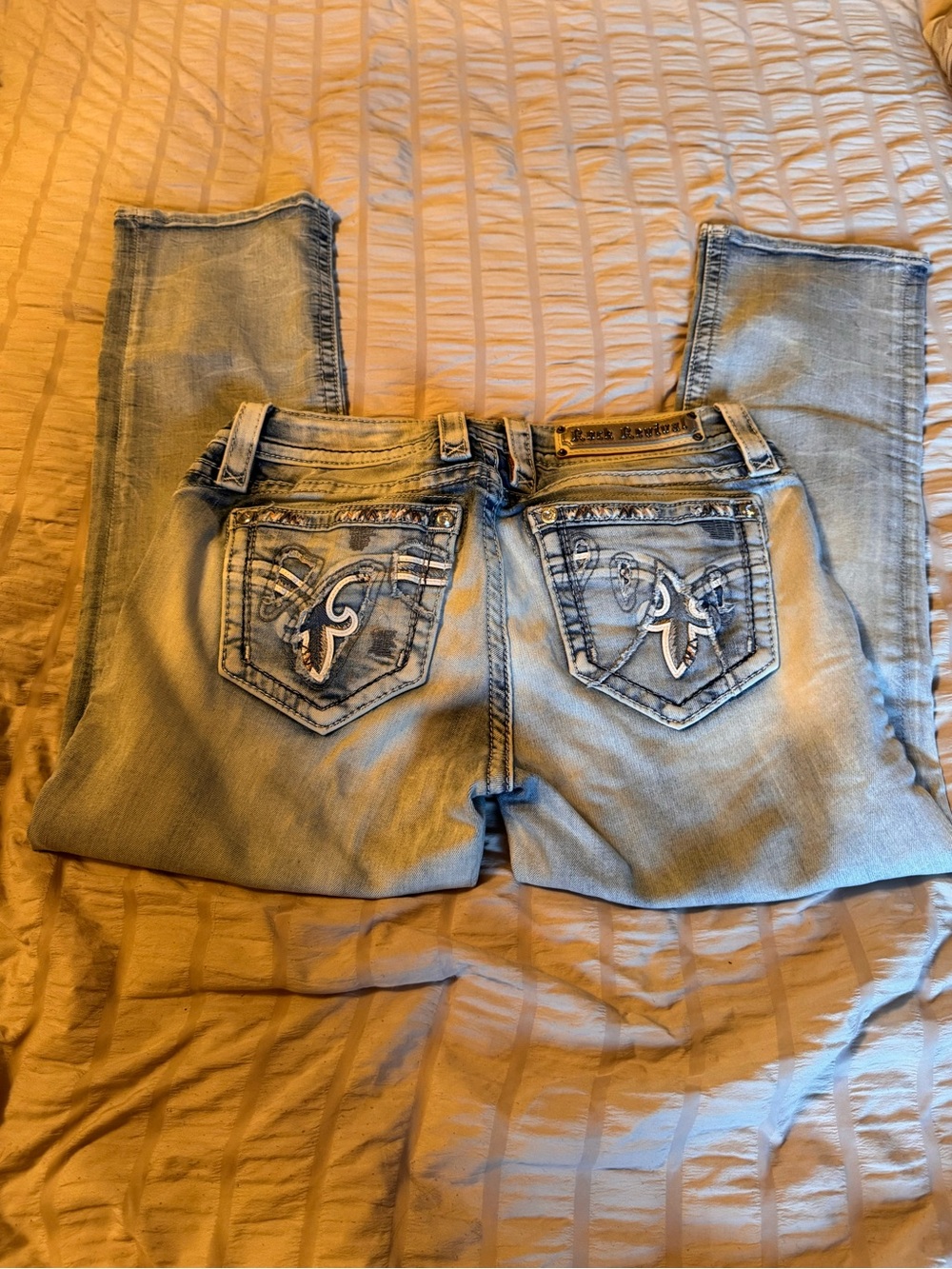 Rock Revival Light Wash Cropped Jeans